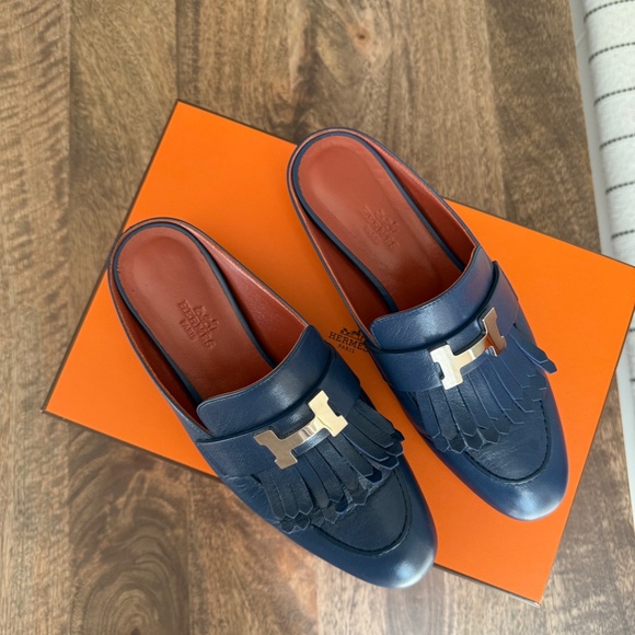 Hermes Rivoli Goatskin Womens Mule - Picture 4 of 7